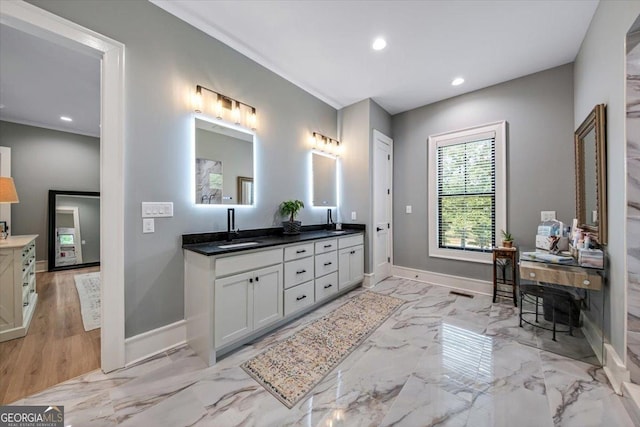 bathroom featuring vanity