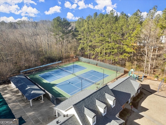 view of tennis court