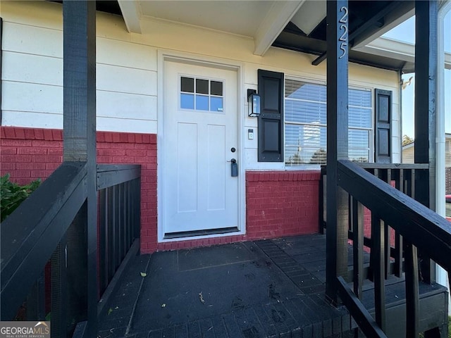 view of doorway to property