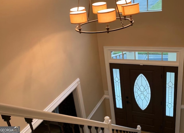 foyer entrance with a wealth of natural light