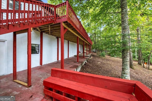 view of wooden deck