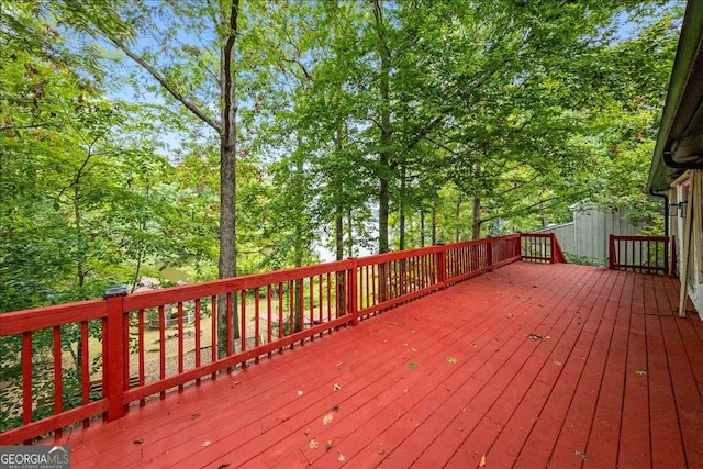 view of wooden terrace