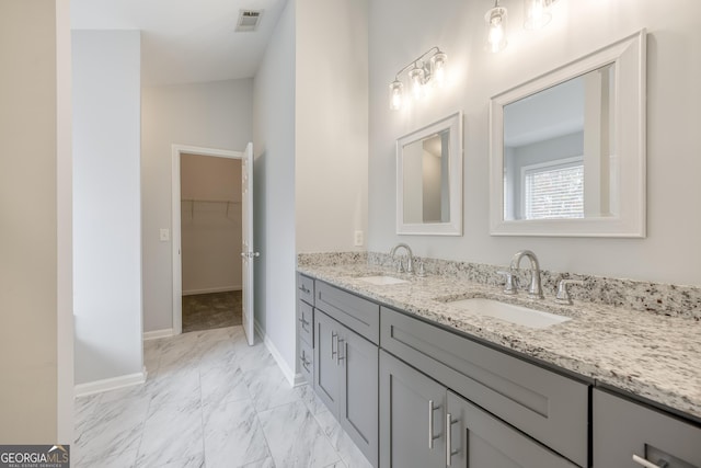 bathroom with vanity