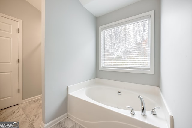 bathroom with a bathtub