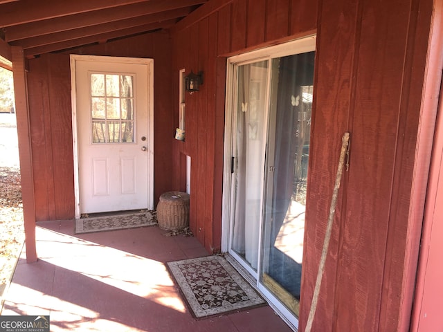 view of doorway to property