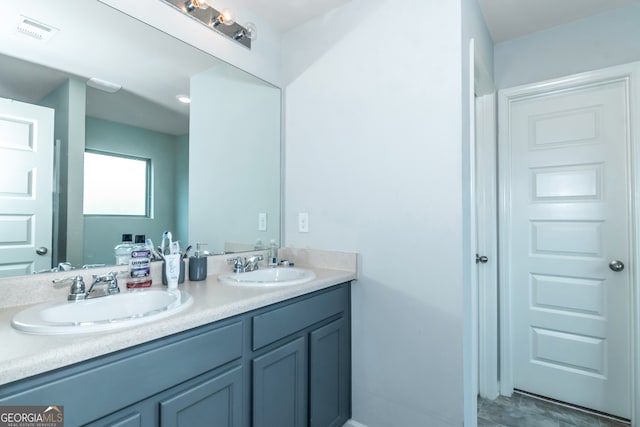 bathroom with vanity