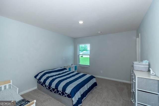 view of carpeted bedroom