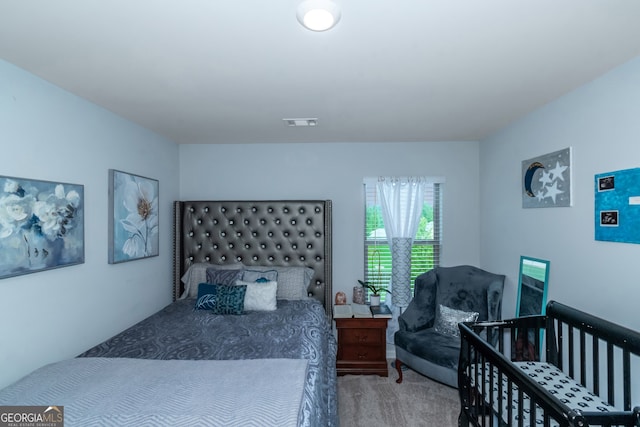 bedroom with carpet floors