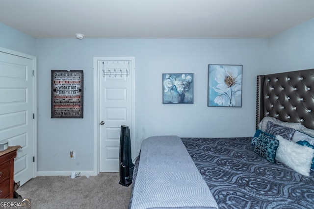 bedroom featuring carpet flooring