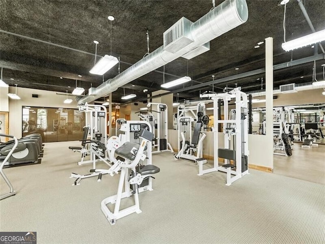 view of exercise room