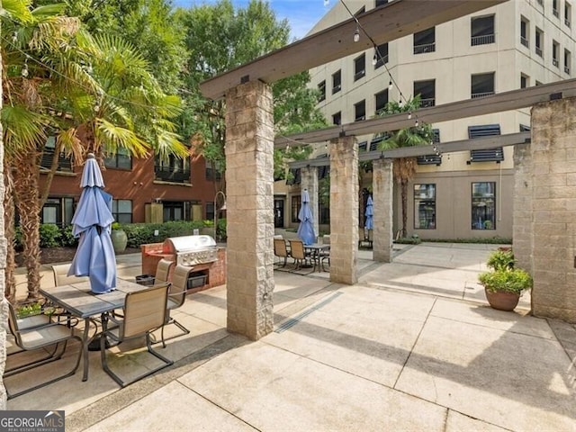 view of patio with grilling area