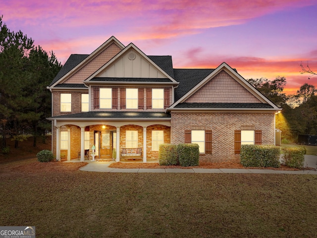 view of front of home with covered porch