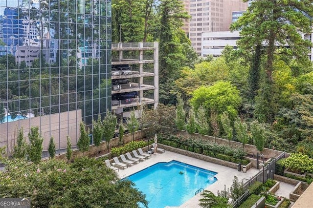 view of pool with a patio