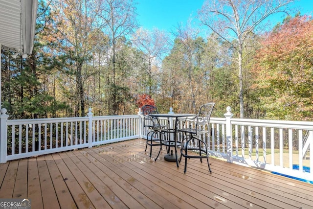 view of wooden terrace