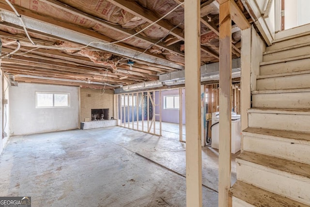 basement featuring a wealth of natural light