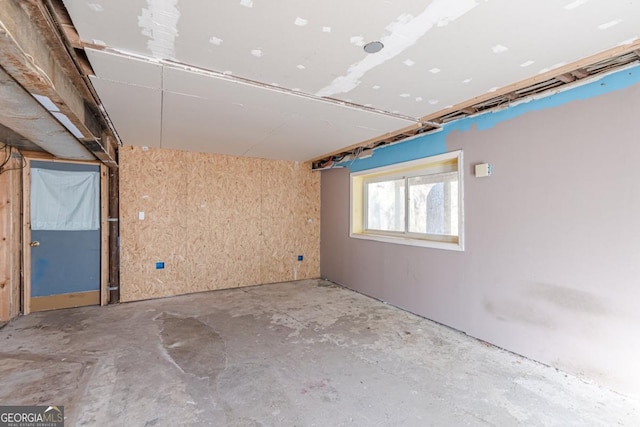 interior space featuring concrete floors