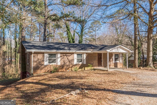 view of ranch-style home