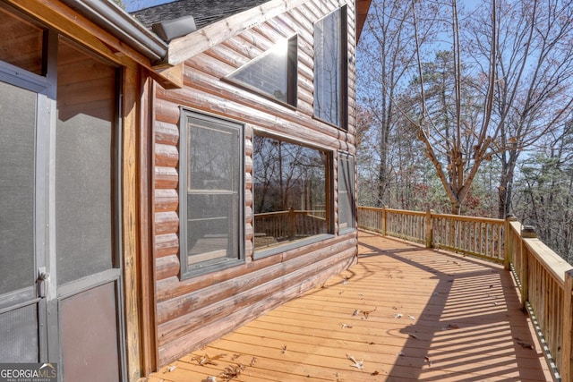 view of wooden terrace