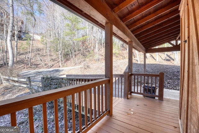 view of wooden deck