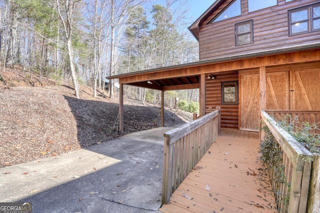 view of wooden deck