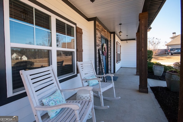 view of patio with covered porch