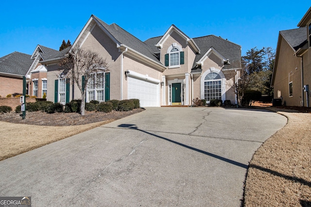 view of property with a garage