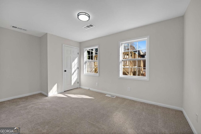 view of carpeted empty room