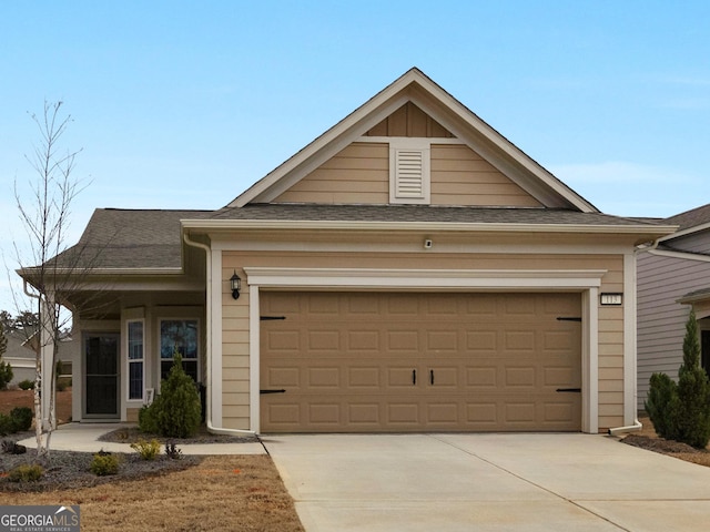 view of front of house featuring a garage