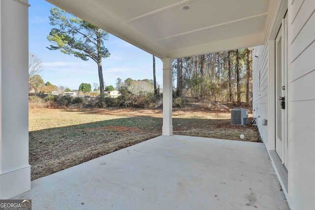 view of patio featuring cooling unit