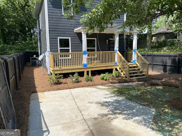 view of rear view of property