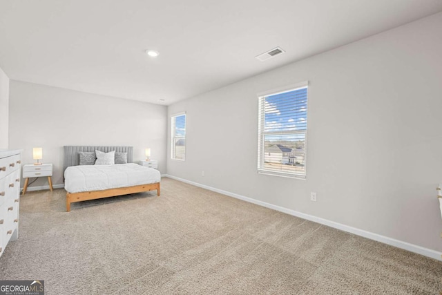 view of carpeted bedroom