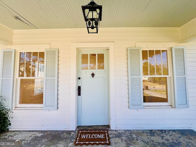 view of doorway to property