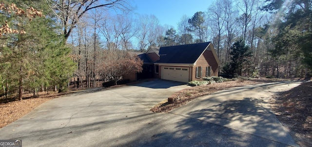 view of home's exterior featuring a garage