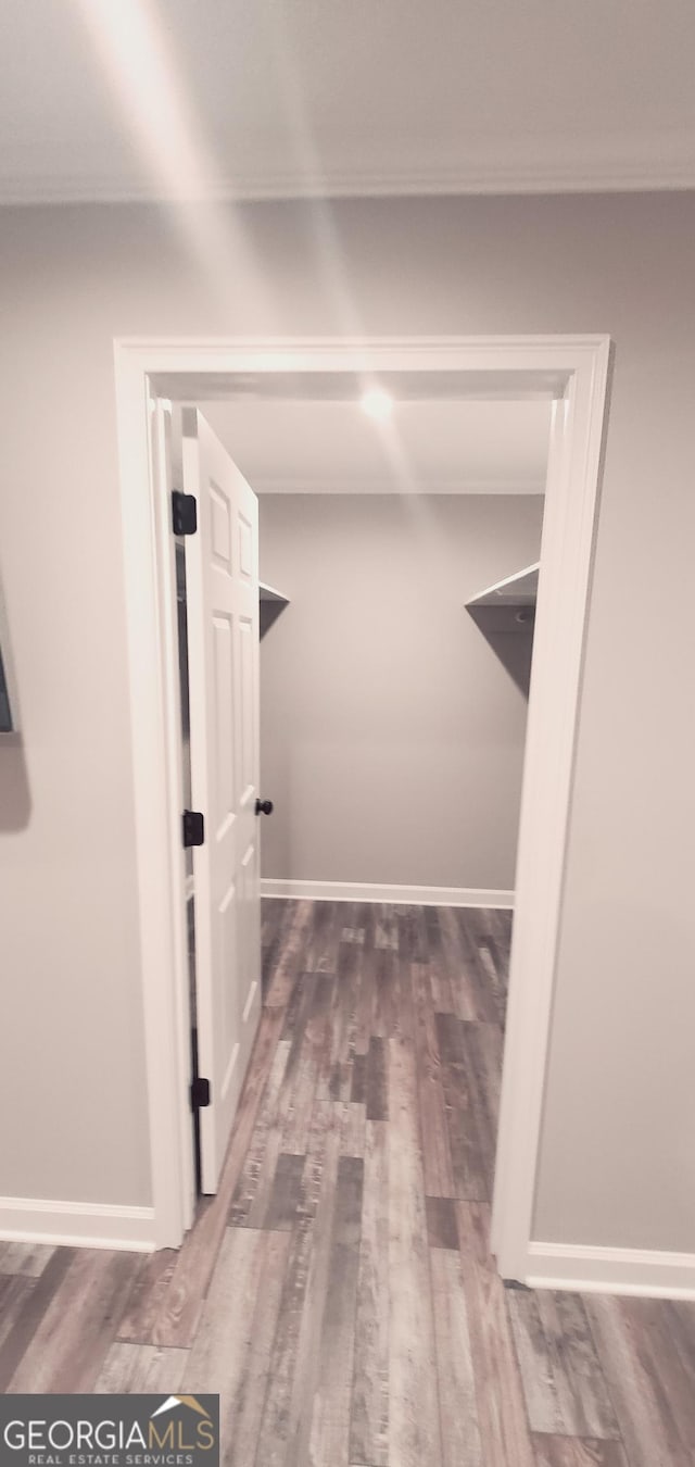 interior space featuring dark hardwood / wood-style floors