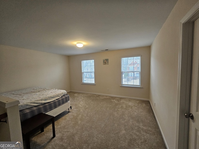 bedroom with carpet