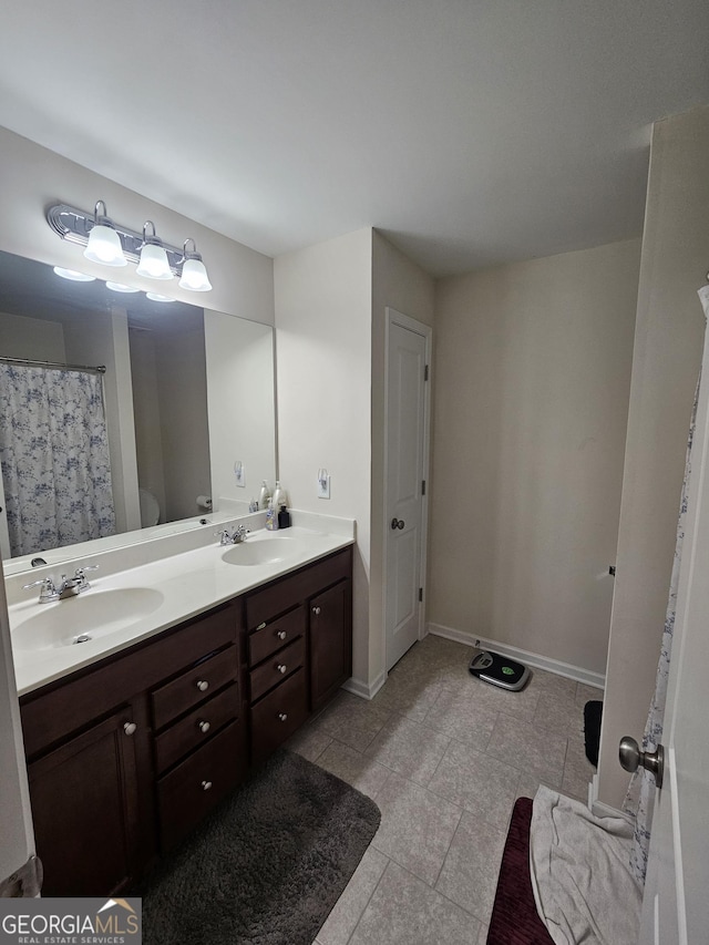 bathroom featuring vanity