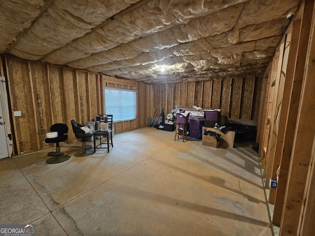 view of basement