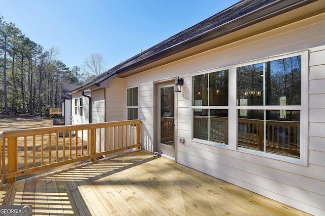 view of wooden deck