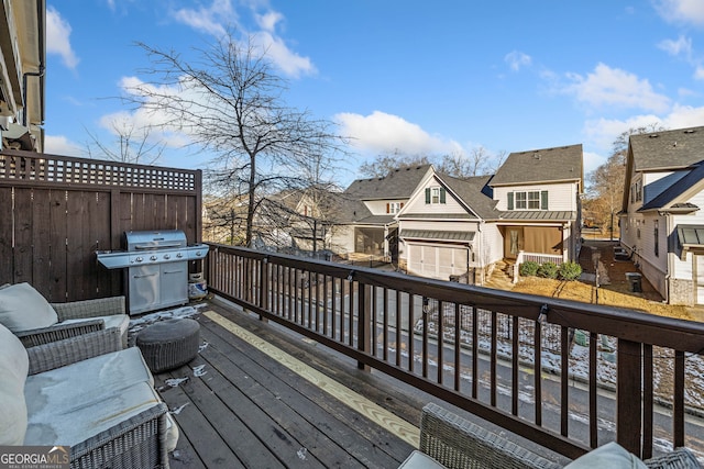 deck with grilling area