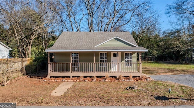 view of front of house with covered porch