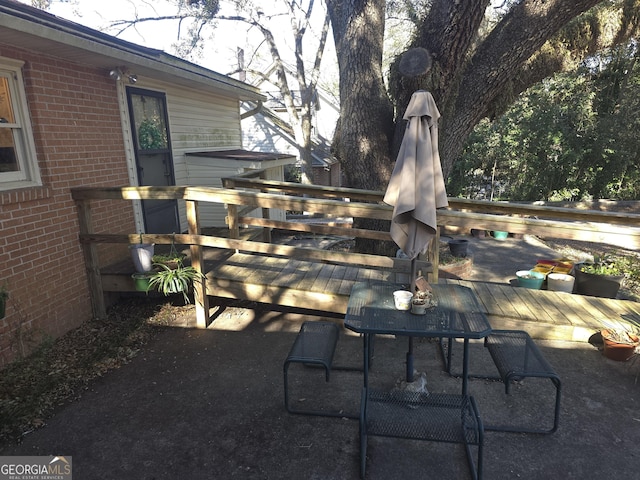 view of patio with a deck