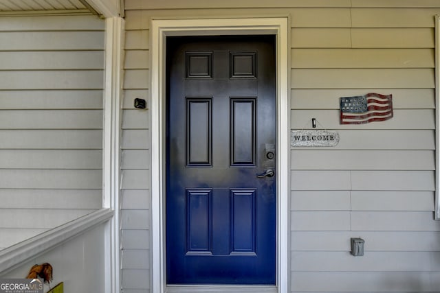 view of exterior entry