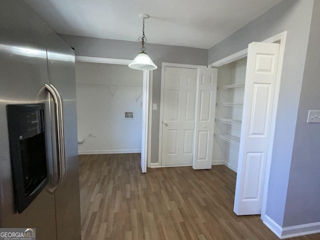 interior space featuring dark hardwood / wood-style flooring