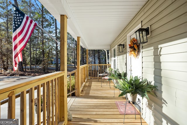 view of wooden terrace