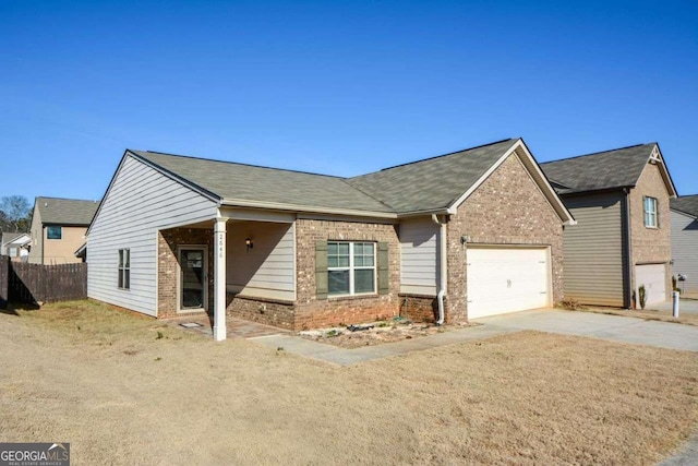 view of front of home featuring a garage