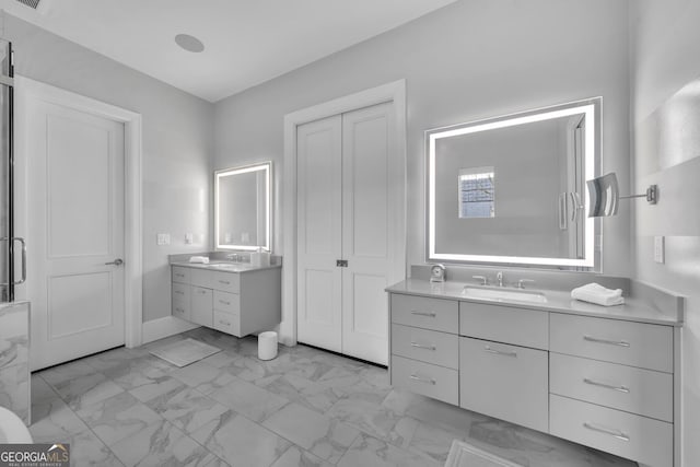 bathroom with vanity