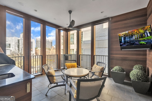 view of sunroom / solarium