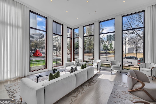 view of sunroom