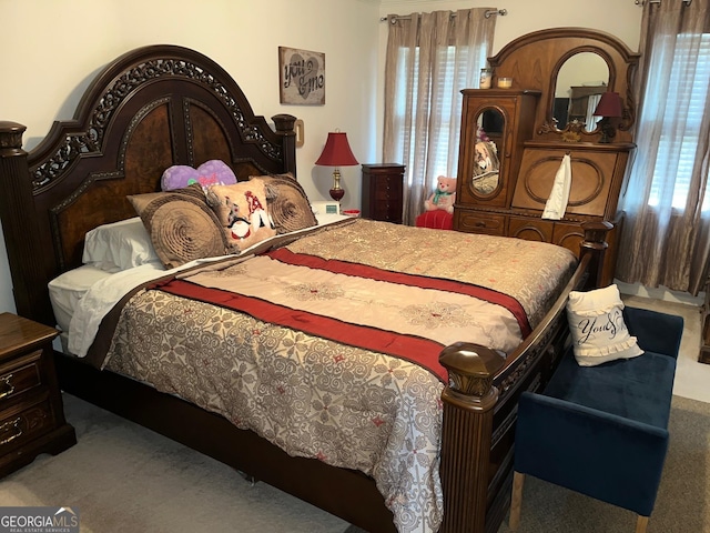 view of carpeted bedroom