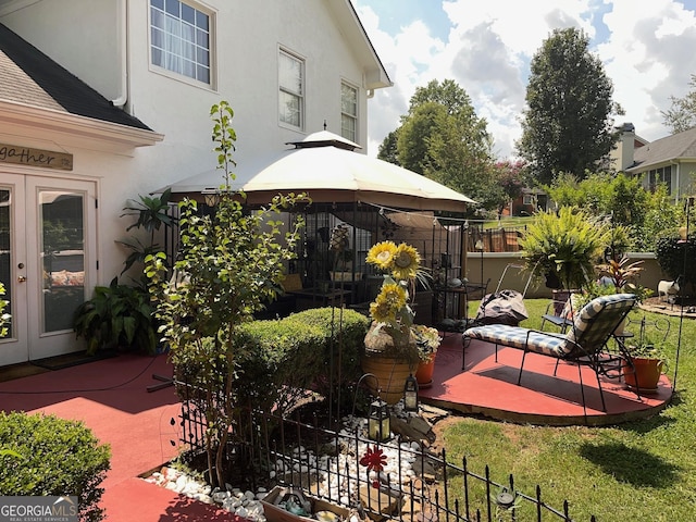 view of patio with a gazebo